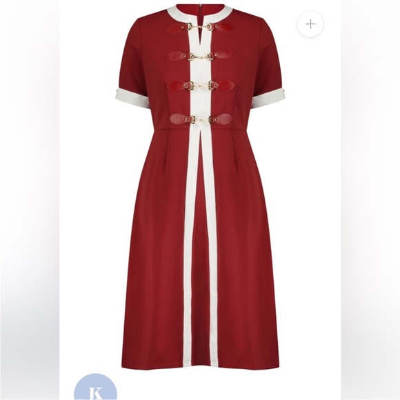 Jessakae grace dress red burgundy white 3X NWT - Picture 4 of 15